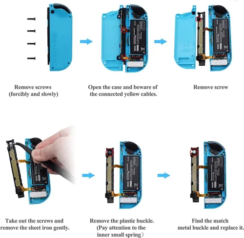 Vista 8 de Joycon Joystick de repuesto 3D para Joycon, kit de reparación izquierdoderecho para Nintendo Switch Joycon Controller Joycon y consola Switch Lite