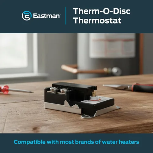 Vista 6 de Eastman 60170N Termostato de elemento inferior de tiro único para calentadores de agua, negro