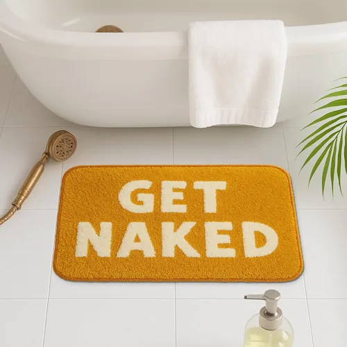 Vista 16 de Get Naked - Alfombra de baño antideslizante, bonita alfombra de baño copetuda, alfombra de baño de microfibra lavable para interiores, para baño