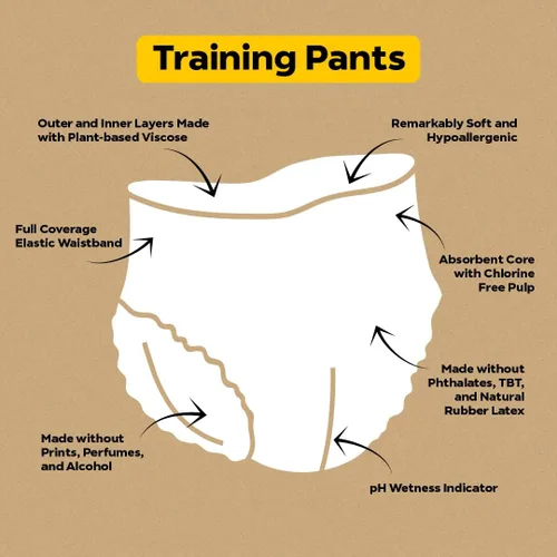 Vista 4 de DYPER Pantalones de Entrenamiento para Ir al Baño para Niñas Pequeñas y Niños, Ingredientes Honestos, Día y Durante la Noche, Hechos