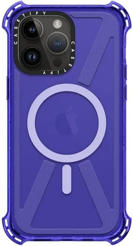 Vista 49 de CASETiFY Funda Bounce para iPhone 16 Pro [a prueba de golpes, 21.3 pies, protección contra caídas de grado militar 6X, compatible con Magsafe] Azul