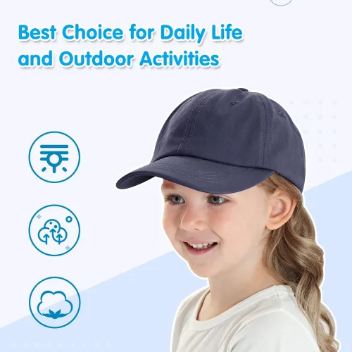 Vista 12 de Peecabe Gorra de béisbol para niños pequeños, unisex, de algodón, ajustable, para bebés, niños, gorra de béisbol para niñas de 1 a 5 años