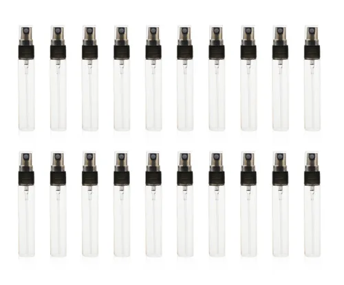 Vista 15 de Paquete de 20 botellas de perfume de viaje con atomizador a granel de 0.3 fl oz, botella vacía hidratante (azul)