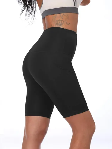 Vista 5 de NELEUS Pantalones cortos de compresión para mujer con bolsillo