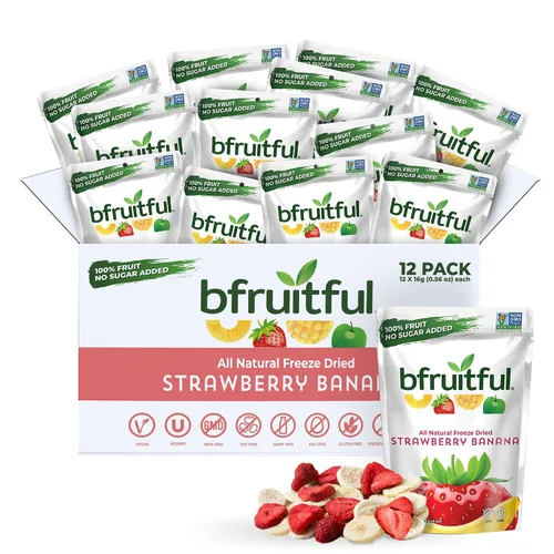 Vista 19 de bfruitful Manzana liofilizada + canela, sin azúcar añadido, paquete de bocadillos de frutas liofilizadas o para niños y adultos, bocadillos