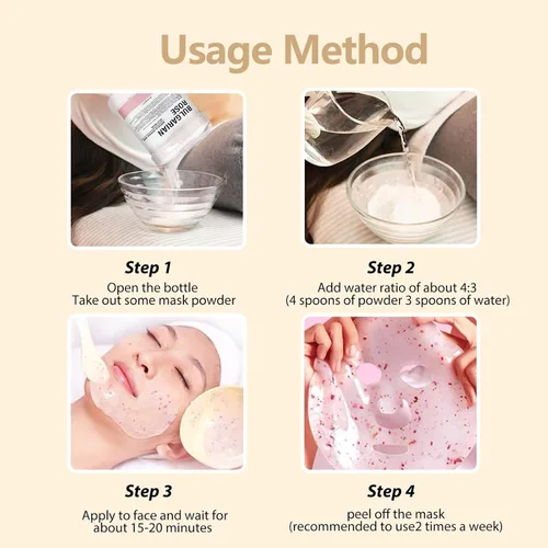 Vista 5 de Máscara de Gel de Jabón para Faciales, Hidratante y Humectante, Máscara Facial de Gel de Goma Desmontable para Hidratación Profunda y Brillo, Frasco