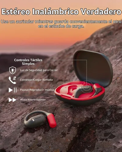 Vista 8 de Philips Auriculares de conducción de aire A6709, auriculares Bluetooth inalámbricos verdaderos, ajuste de oreja abierta, sonido de calidad, llamada