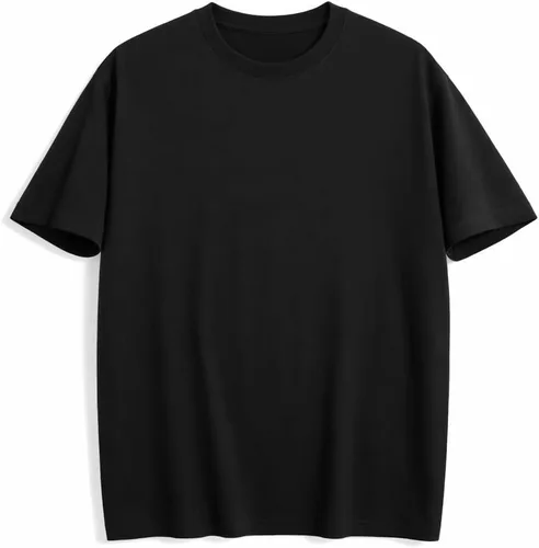 Vista 20 de Maydear Camiseta básica de algodón de manga corta con cuello redondo casual liso para hombre y mujer, camiseta esencial para uso diario Gris