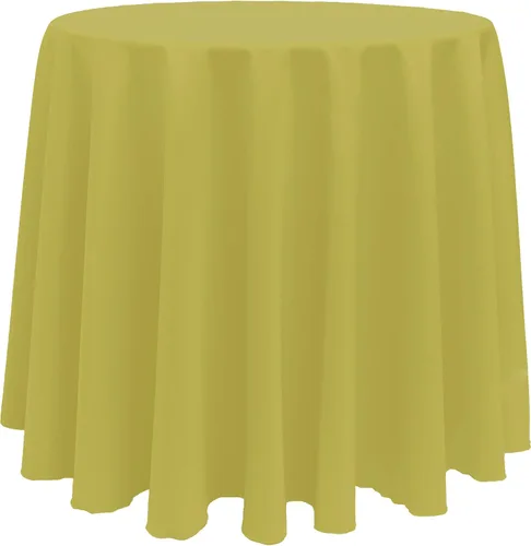 Vista 31 de Ultimate Textile Mantel redondo de lino de poliéster de 96 pulgadas, color verde oliva