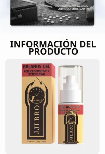 Vista 5 de JJLBRO Gel Balanus largo para hombre, el mejor rociador para una larga duración