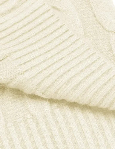 Vista 7 de Suéter COOFANDY ajustado de tejido trenzado para hombre de cuello alto sin botones