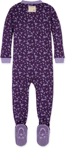 Vista 2 de Burt's Bees Baby - Pijama de una pieza de 100% algodón orgánico con cremallera frontal, mameluco de bebé para dormir