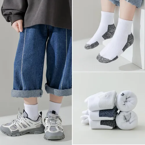 Vista 6 de EPEIUS Calcetines acolchados de algodón grueso para niños y niñas, calcetines atléticos deportivos para correr, paquete de 6 unidades, 4-14 años
