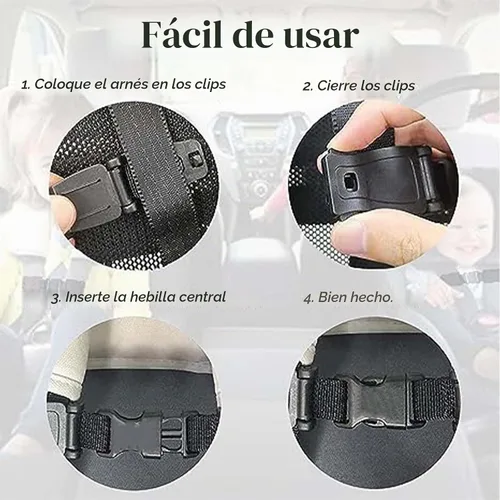 Vista 4 de Clip de asiento de bebé, hebilla de bloqueo de hebilla para arnés de pecho, hebilla universal de repuesto infantil para cochecitos de sillas altas