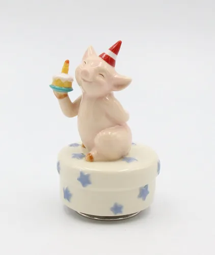 Vista 2 de Cosmos Gifts 80134 Birthday Piggy Music Box 4 7/8" H
