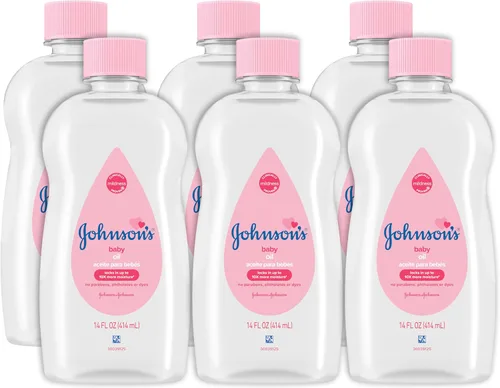 Vista 15 de Johnson's Baby Aceite para bebé, aceite mineral puro para prevenir la pérdida de humedad para recién nacidos, niños y adultos, aceite de masaje
