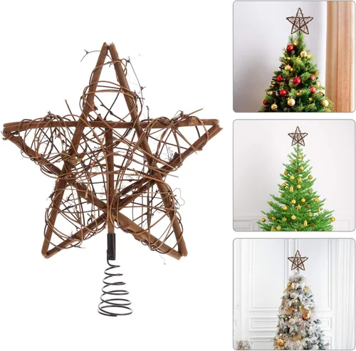 Vista 9 de NUOBESTY - Decoración para árbol de Navidad, diseño de estrella