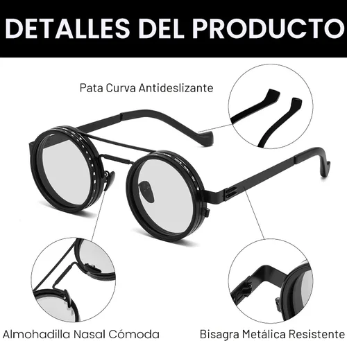 Vista 3 de FEISEDY Gafas de sol redondas polarizadas ajustables para hombres y mujeres Aviador negro 0319