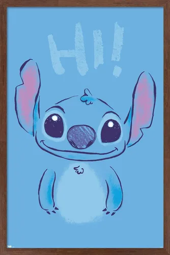 Vista 19 de Trends International Disney Lilo and Stitch - Póster de pared Hi Wall, 14.725 x 22.375 pulgadas, versión enmarcada de madera de granero