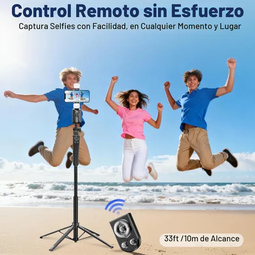 Vista 5 de Trípode para selfie con seguimiento facial automático con cardán de seguimiento inteligente desmontable, sin aplicación para disparar, kits de fotos