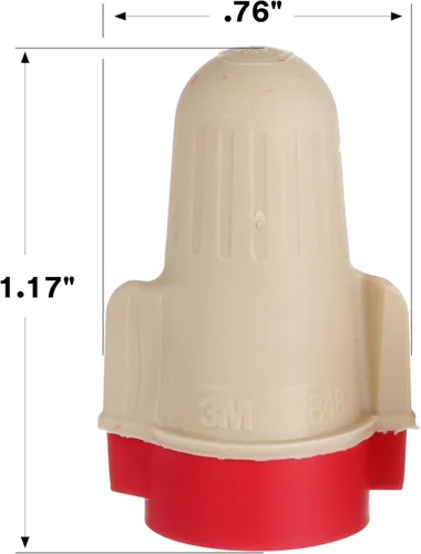 Vista 2 de 3M Performance Plus - Conector de Alambre T/R+POUCH, Canela/Rojo, Conectores de Resorte de Acero Flexible, Cobre, Certificado CSA, Listado UL, Bolsa