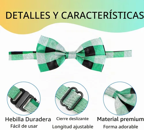 Vista 4 de Segarty Pajaritas para perros, 10 lazos a granel, circunferencia máxima del cuello de 17 pulgadas, lazos para mascotas con cuello ajustable, lazo