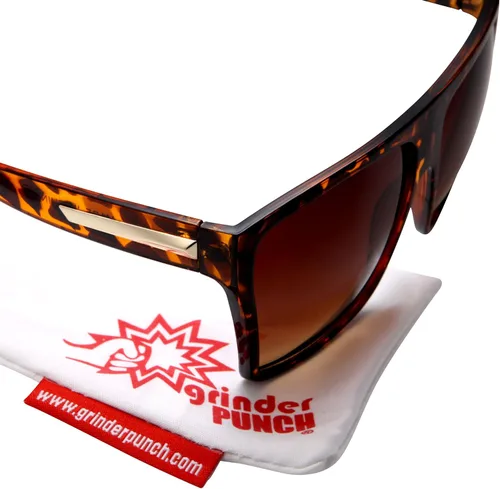 Vista 3 de grinderPUNCH - Gafas de sol con diseño de aviador cuadrado