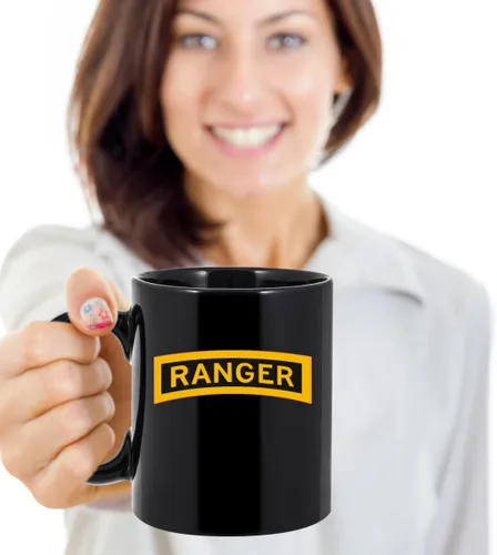 Vista 4 de Army Ranger Taza de café - Ranger Tab - Negro/Blanco/11oz/15oz
