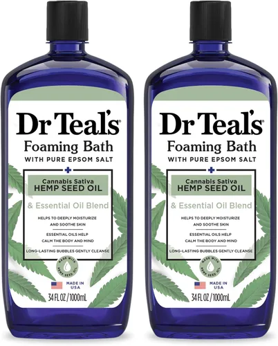 Vista 18 de Dr Teal's Baño espumoso con sal pura de Epsom, lavanda y eucalipto, 34 onzas líquidas (paquete de 2)
