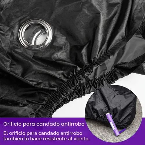 Vista 6 de Funda para bicicleta para 1, 2 o 3 bicicletas, funda impermeable para bicicleta, fundas de almacenamiento al aire libre para bicicleta XL XXL 420D