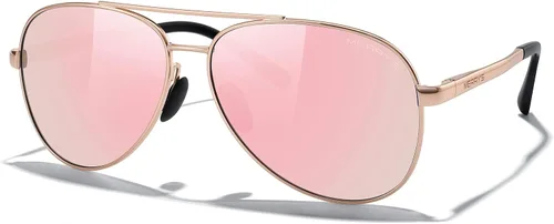 Vista 3 de MERRY'S Lentes de sol de aviador para hombres y mujeres, lentes polarizados para conducir, lentes espejados, protección UV 400, 2.283 in