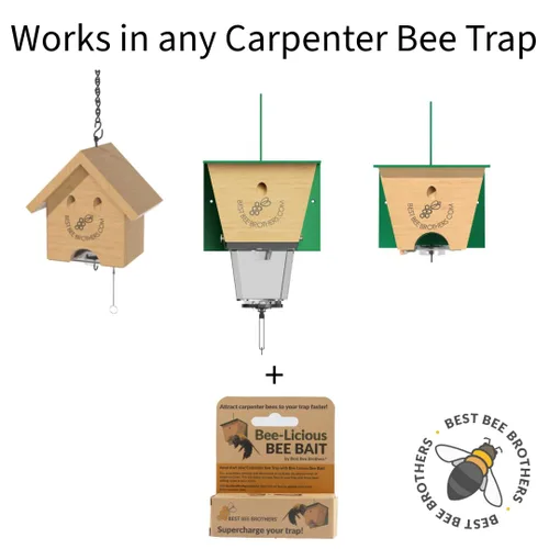 Vista 8 de Best Bee Brothers Bee-Licious Bee Bait, señuelo de abeja carpintero totalmente natural, tubo de compresión de 0.3 fl oz