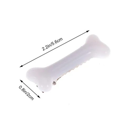 Vista 4 de BinaryABC Pinzas para el pelo de hueso de perro, horquillas para el cabello, accesorios de fiesta de cosplay de Halloween, 10 unidades The