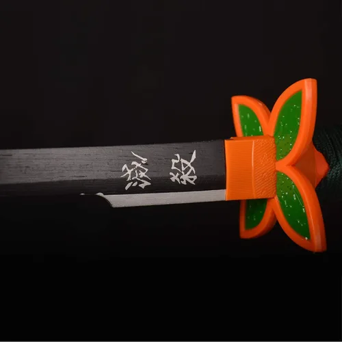Vista 4 de Espadas de cosplay Kochou Shinobu Samurai Katana juguete de plástico para juego de disfraces Halloween Cosplay regalo 40 pulgadas