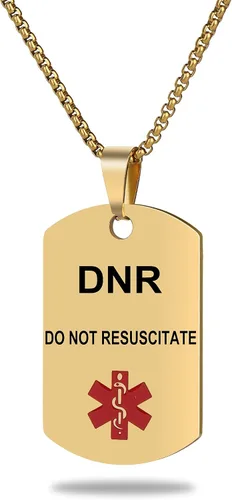 Vista 11 de Collar de alerta médica, etiqueta grabada con láser, grabado personalizado, etiqueta de identificación de acero inoxidable, colgante para hombres