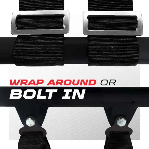 Vista 8 de 5 Point Harness for Bucket Seat & Bypass Plug for Bucket Seat, 9 Color Options, Compatiable with Canam, Racing Harness, UTV Negro