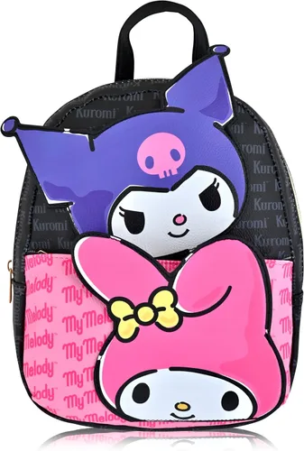 Vista 9 de Sanrio Hello Kitty and Friends Kuromi Mochila Mini bolso de piel sintética de 10 pulgadas para mujeres, hombres, unisex, Kuromi, Mochilas Daypack