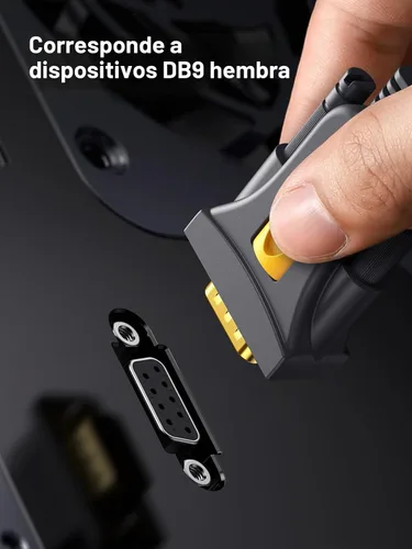 Vista 3 de UGREEN - Adaptador USB a serie DB9 macho de 9 pines de 3 pies, RS232 a cable USB con chipset PL2303, chaqueta de PVC, para Windows 11 10 8.1 8 7