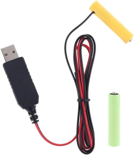 Vista 9 de LR03 AAA Eliminador de Batería 1M Cable de alimentación USB Reemplazar 1 a 4pcs AAA Batería (1.5V)