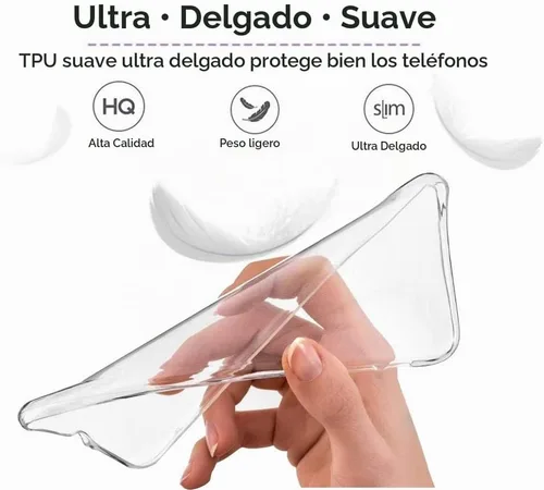 Vista 6 de Compatible con Samsung Galaxy A14 5G/4G, M14 5G Case Clear Samsung Galaxy A14 5G, A14 4G, M14 5G, funda protectora de goma TPU flexible de absorción