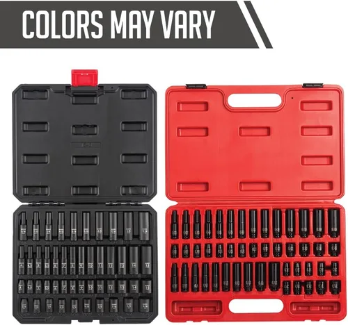 Vista 5 de Sunex Tools 1848, juego de llaves de impacto Master Drive de 1/4 pulgada, 48 piezas, SAE/métrico, 3/16 - 9/16 pulgadas, 4 mm - 15 mm