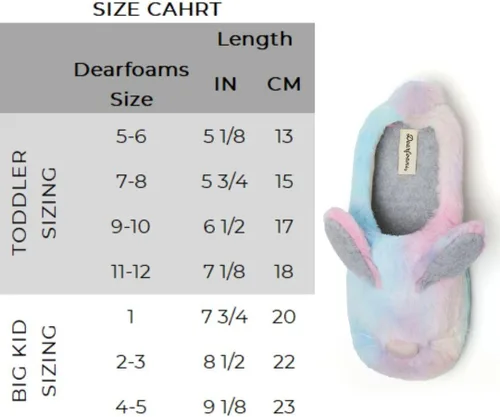 Vista 5 de Dearfoams Easter Basket Stuffers Gifts for Kids Family Matching Fuzzy Bunny Slippers