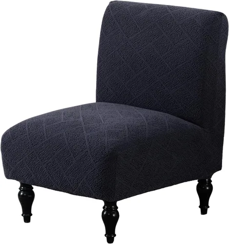 Vista 31 de HAOYONG - Funda de silla sin brazos de acento, funda elástica para silla deslizante con estampado, fundas protectoras para muebles, fundas