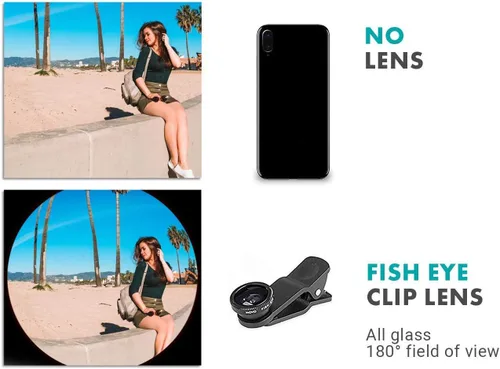 Vista 6 de Movo micrig Extreme Sport Edition – Mango de vídeo con micrófono estéreo integrados, Parabrisas, & Fisheye Lente para iPhone 5, 5 C, 5S, 6, 6s, 7