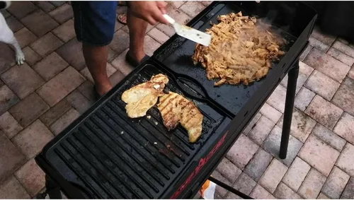 Vista 8 de Utheer Parrilla reversible para todas las estufas Camp Chef de 14 y 16 pulgadas, plancha de hierro fundido, para estufa Camp Chef Explorer de 2