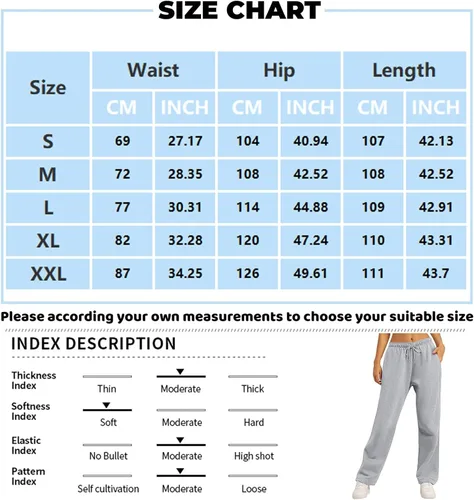 Vista 7 de Pantalones deportivos holgados de pierna ancha para mujer, pantalones deportivos de forro polar con bolsillos, cómodos pantalones de cintura alta
