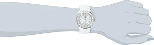 Vista 2 de Trax Rox - Reloj de pulsera para mujer, diseño de bisel de cristal con banda de silicona