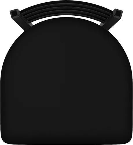 Vista 4 de XL 410 Jackie - Taburete giratorio de 25 pulgadas con acabado antiarrugas negro y asiento de vinilo negro