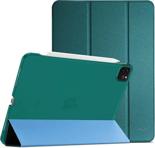 Vista 21 de ProCase Funda inteligente para iPad Pro de 12.9 2022/2021/2020/2018, carcasa rígida con soporte delgado para iPad Pro de 12.9 pulgadas, 6ª Celeste