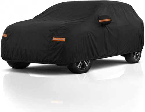 Vista 16 de X AUTOHAUX Funda de coche para Mini Cooper 2DR 2002-2021 210D-PU para exteriores, cubierta completa para todo tipo de clima, con cremallera